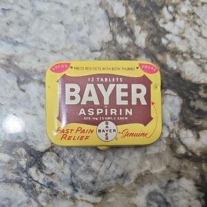 Bayer Aspirin Tin with Logo